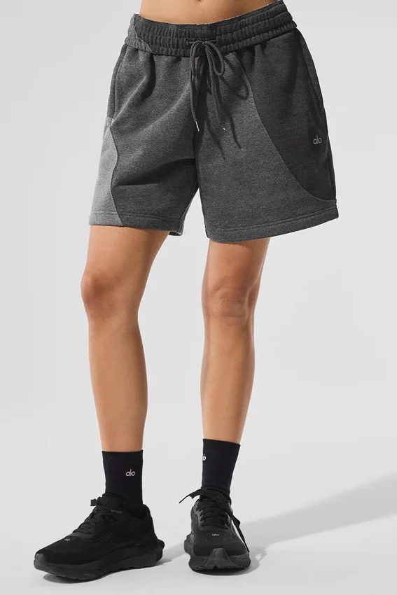 7" Make Waves-korte broek - donker gemêleerd grijs