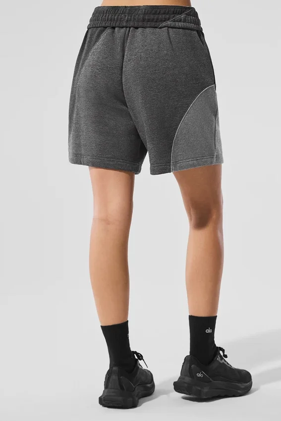 7" Make Waves-korte broek - donker gemêleerd grijs