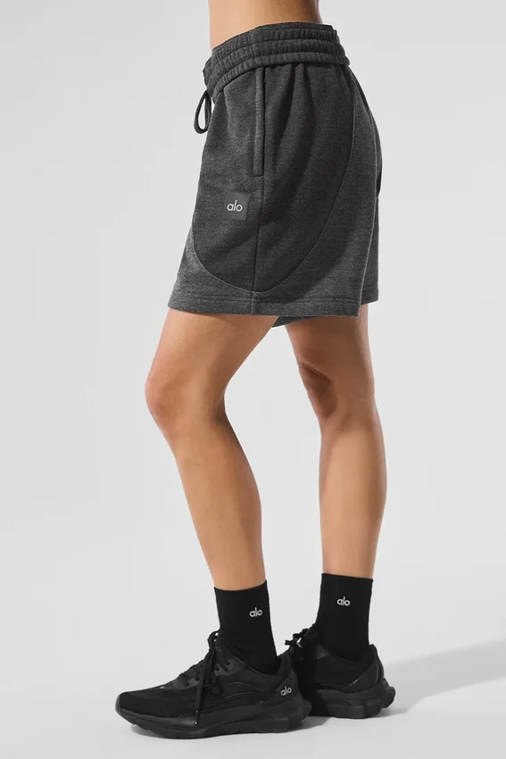 7" Make Waves-korte broek - donker gemêleerd grijs