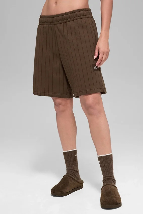 7" Pinstripe Korte broek - Espresso Pinstripe