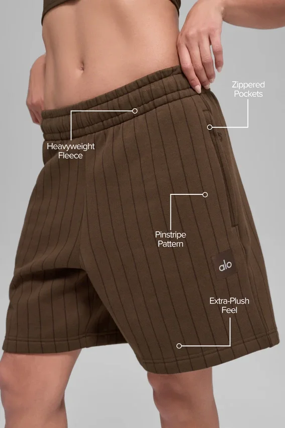 7" Pinstripe Korte broek - Espresso Pinstripe