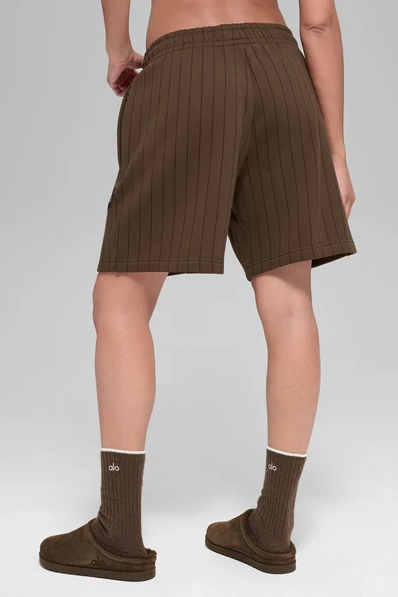 7" Pinstripe Korte broek - Espresso Pinstripe