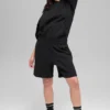 7" Pinstripe Korte broek - Zwart met krijtstreep