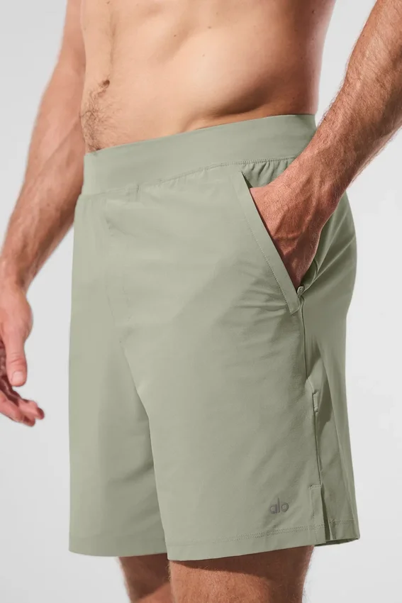 7" Repetition-korte broek - Limestone