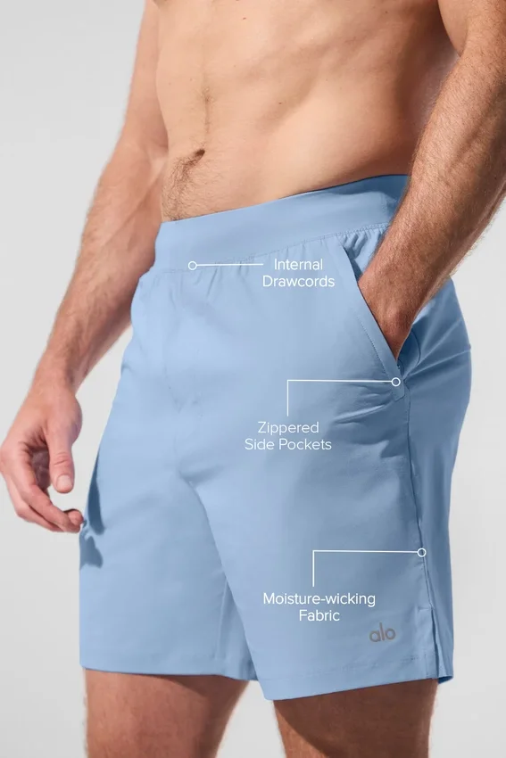 7" Repetition Korte broek - Seashell Blue