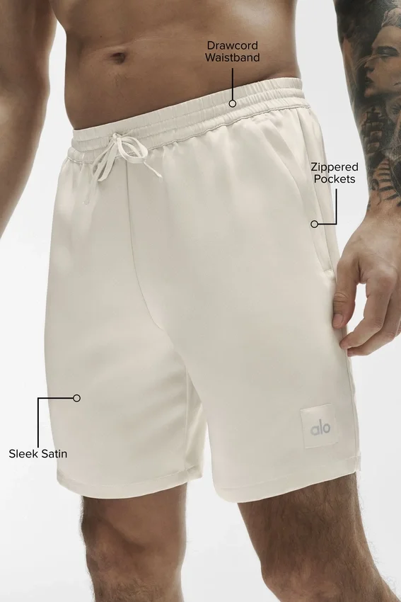 7" Satin Horizon Korte broek - Bone