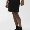7" Satin Horizon-korte broek - Zwart