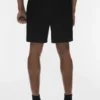 7" Satin Horizon-korte broek - Zwart
