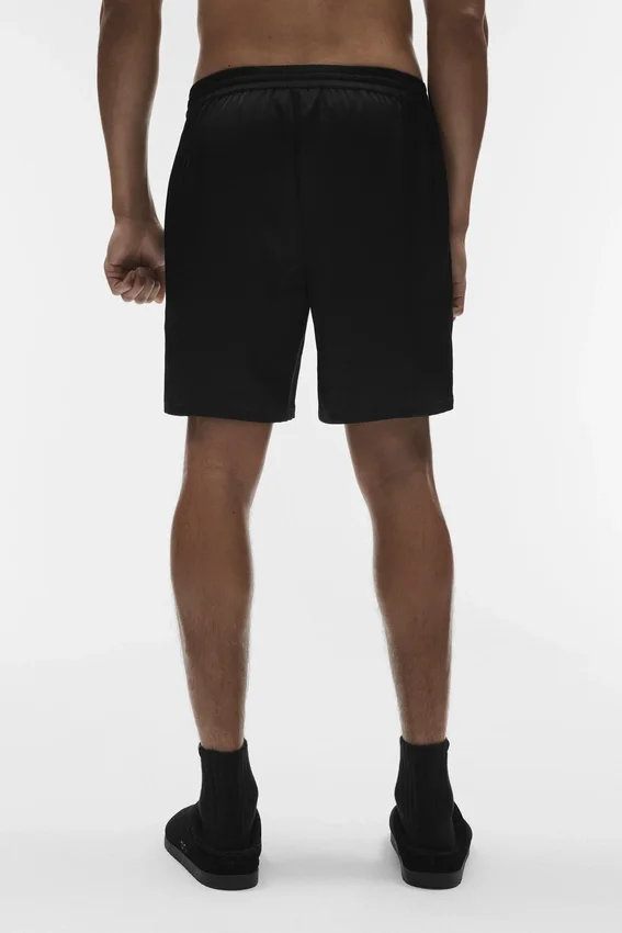 7" Satin Horizon-korte broek - Zwart