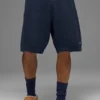 7" Sports Club-korte broek van gebreide trui - marineblauw