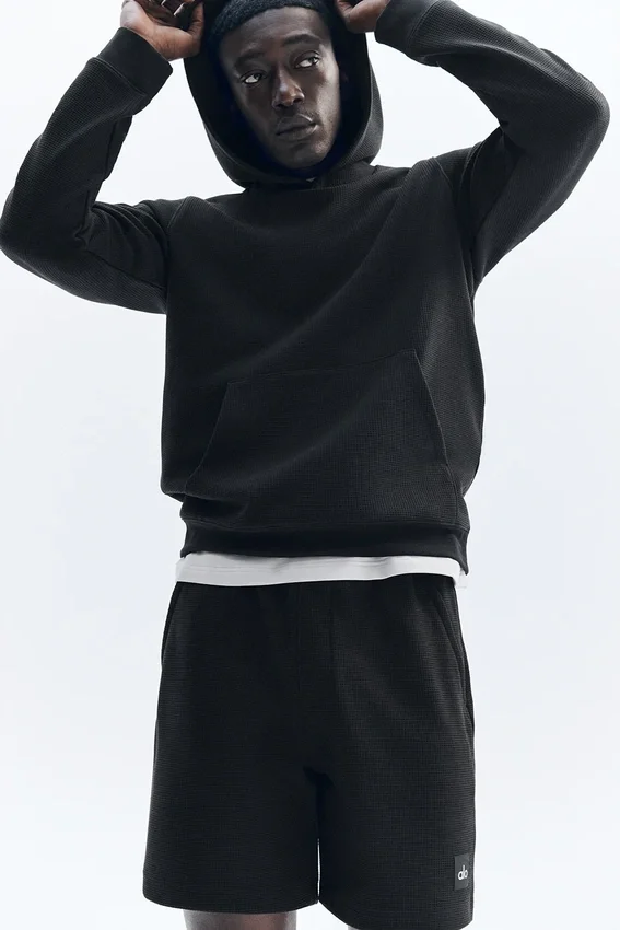 7" Waffle Lounge Korte broek - Black