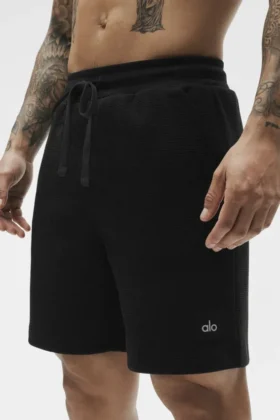 7″ Waffle Lounge Korte broek – Black