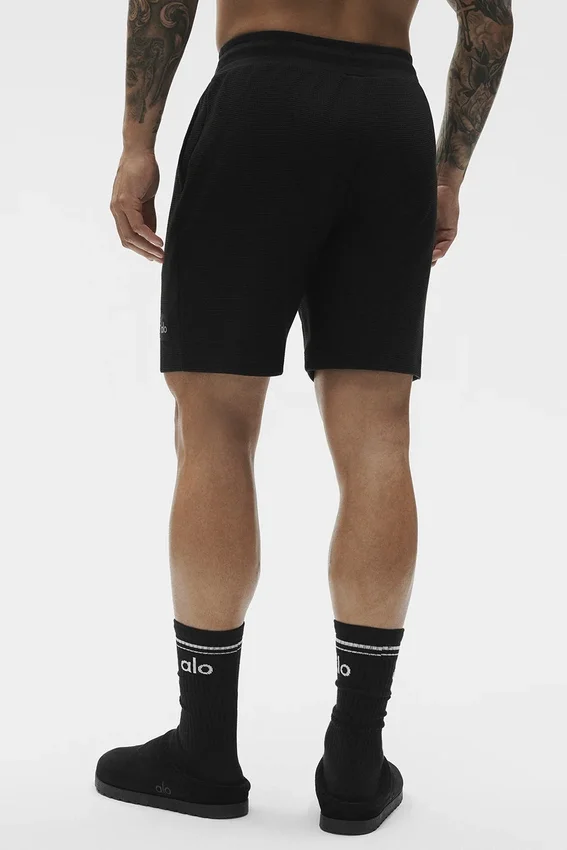 7" Waffle Lounge Korte broek - Black
