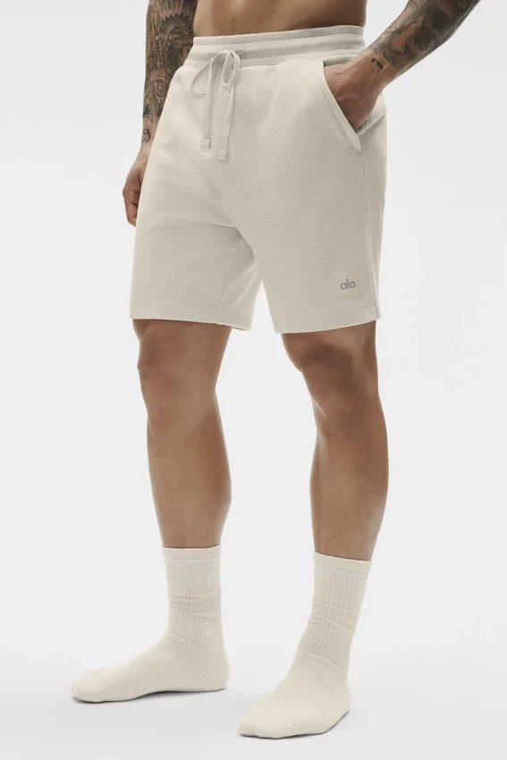 7" Waffle Lounge Korte broek - Bone