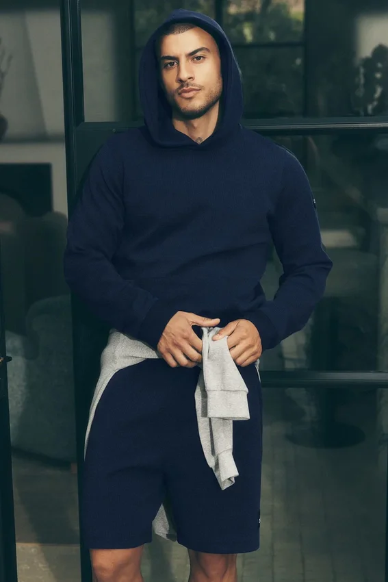 7" Waffle Lounge Korte broek - Navy