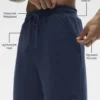 7" Waffle Lounge Korte broek - Navy