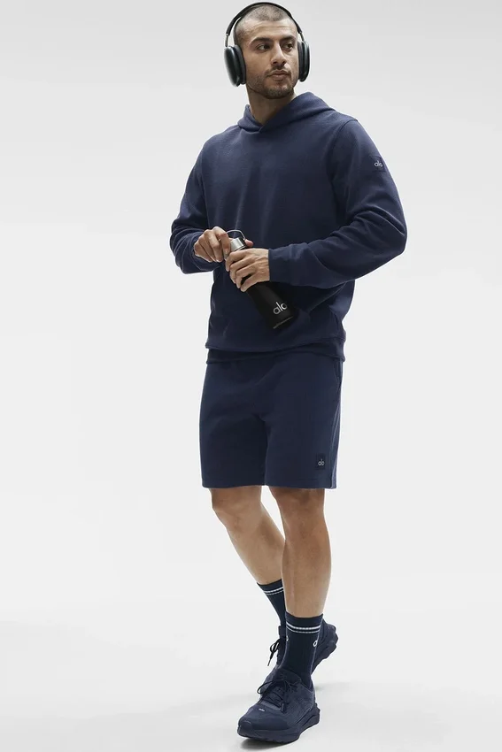 7" Waffle Lounge Korte broek - Navy