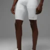 9" Flight-compressiekorte broek - Wit