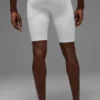 9" Flight-compressiekorte broek - Wit
