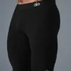 9" Flight-compressiekorte broek - Zwart