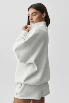 Accolade 1/4 Zip-trui – White Heather