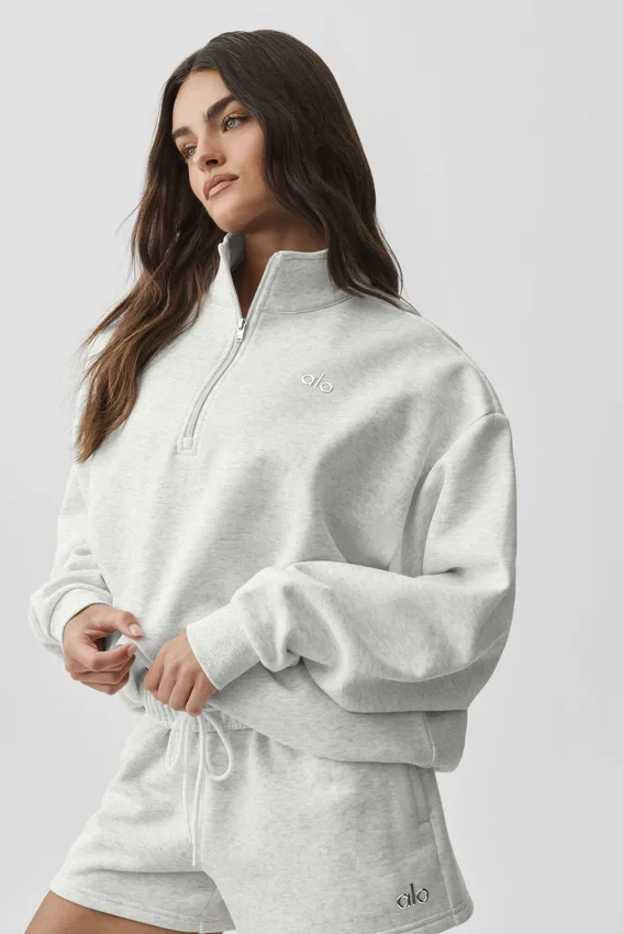 Accolade 1/4 Zip-trui - White Heather