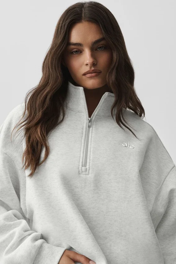 Accolade 1/4 Zip-trui - White Heather