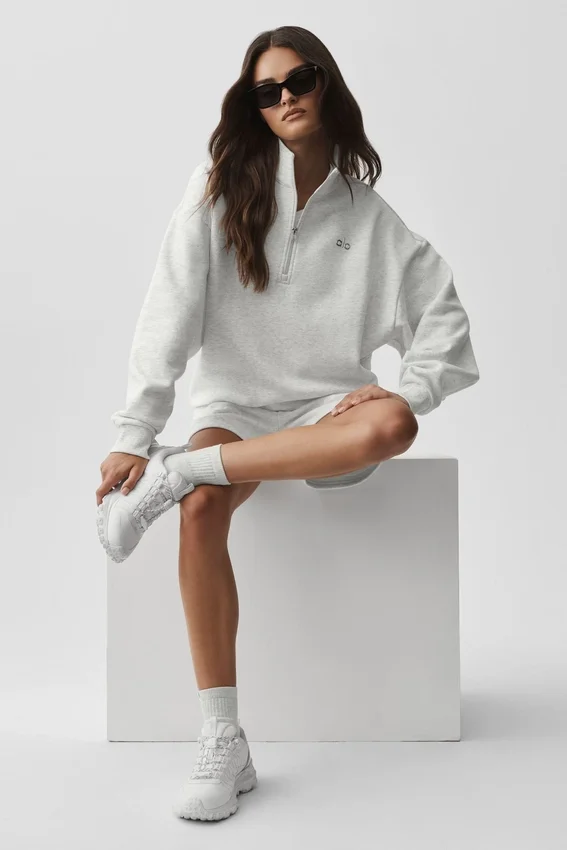 Accolade 1/4 Zip-trui - White Heather