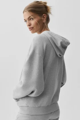 Accolade hoodie met volledige rits – Athletic Heather Grey