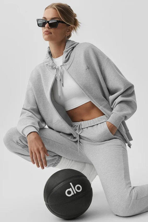 Accolade hoodie met volledige rits - Athletic Heather Grey
