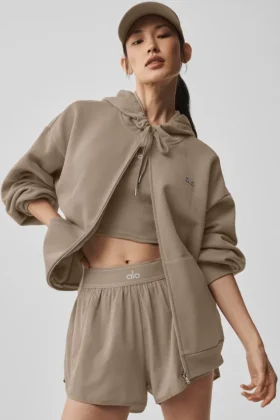 Accolade hoodie met volledige rits - Gravel