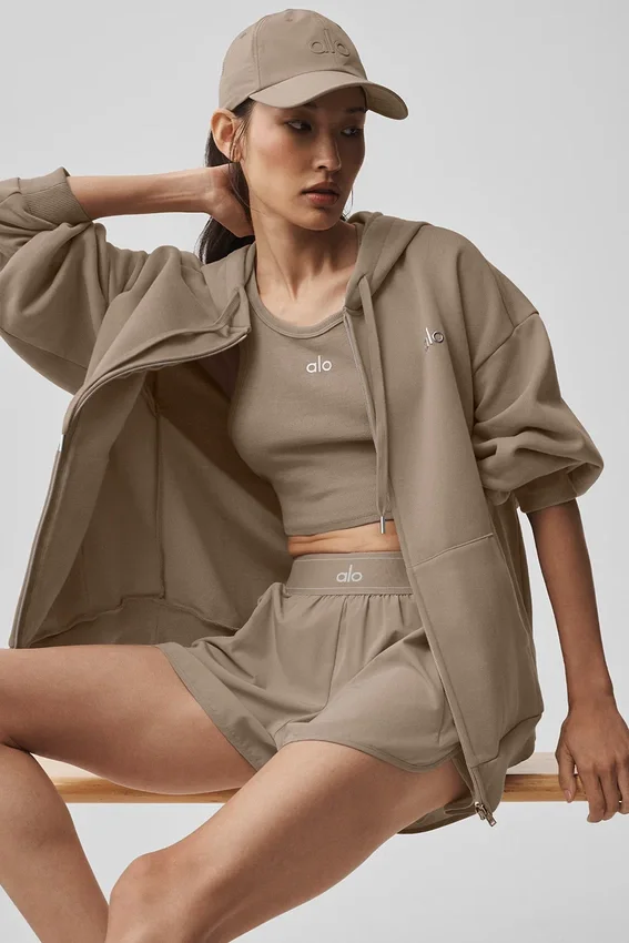 Accolade hoodie met volledige rits - Gravel