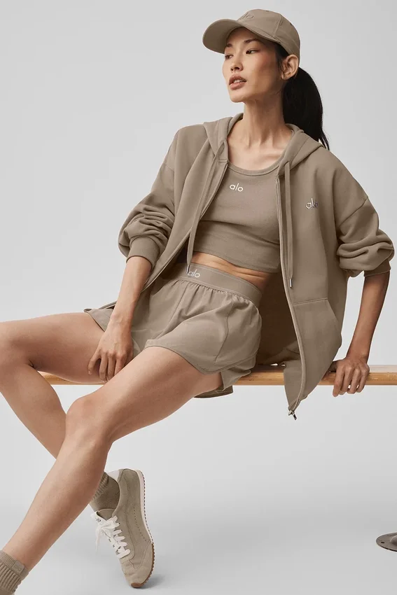 Accolade hoodie met volledige rits - Gravel