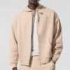 Accolade hoodie met volledige rits - Macadamia