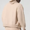 Accolade hoodie met volledige rits - Macadamia