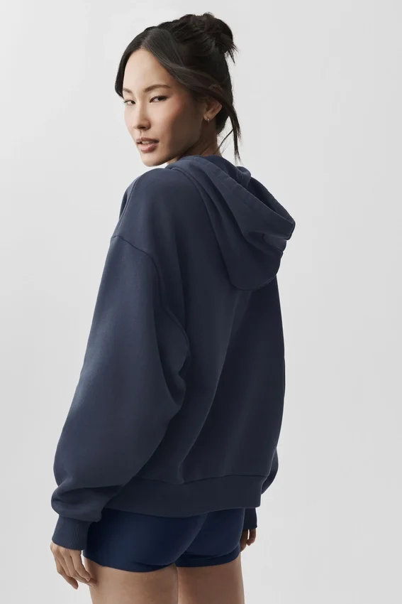 Accolade hoodie met volledige rits - Navy
