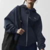 Accolade hoodie met volledige rits - Navy