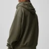 Accolade hoodie met volledige rits - Olive Tree