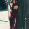 Accolade joggingbroek met rechte pijpen - Bordeauxrood