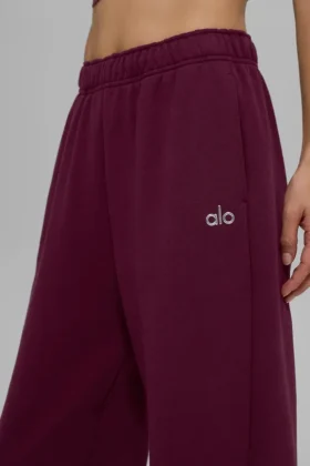 Accolade joggingbroek met rechte pijpen – Bordeauxrood