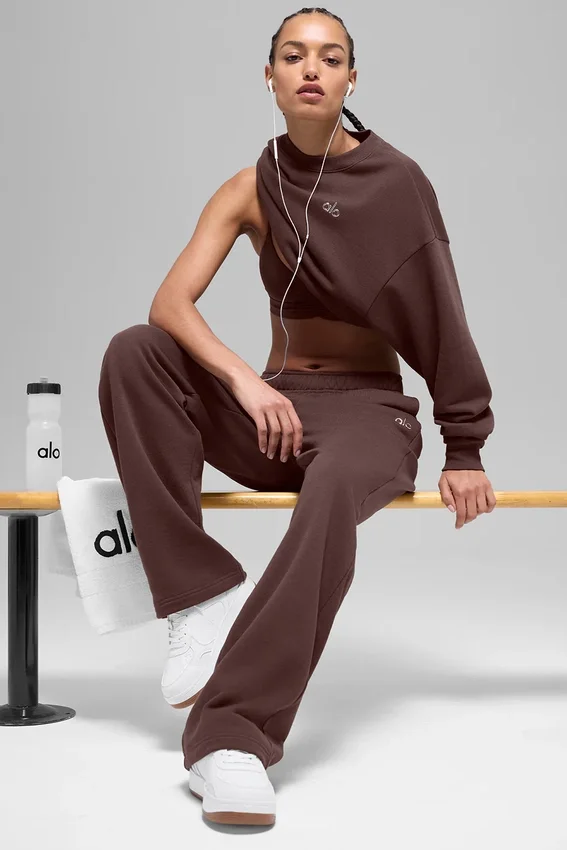 Accolade joggingbroek met rechte pijpen - Brownstone