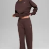 Accolade joggingbroek met rechte pijpen - Brownstone