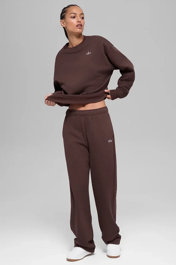 Accolade joggingbroek met rechte pijpen - Brownstone