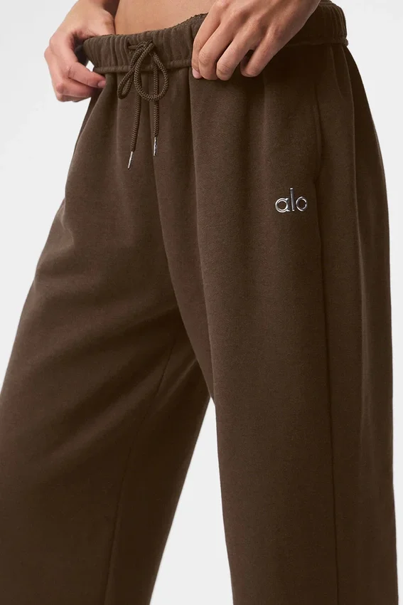 Accolade joggingbroek met rechte pijpen - Espresso