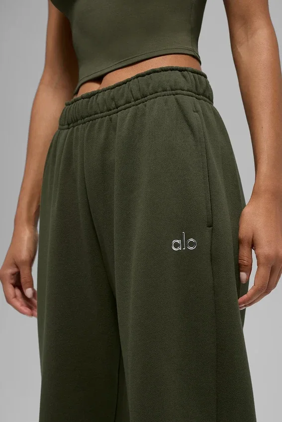 Accolade joggingbroek met rechte pijpen - Green Olive