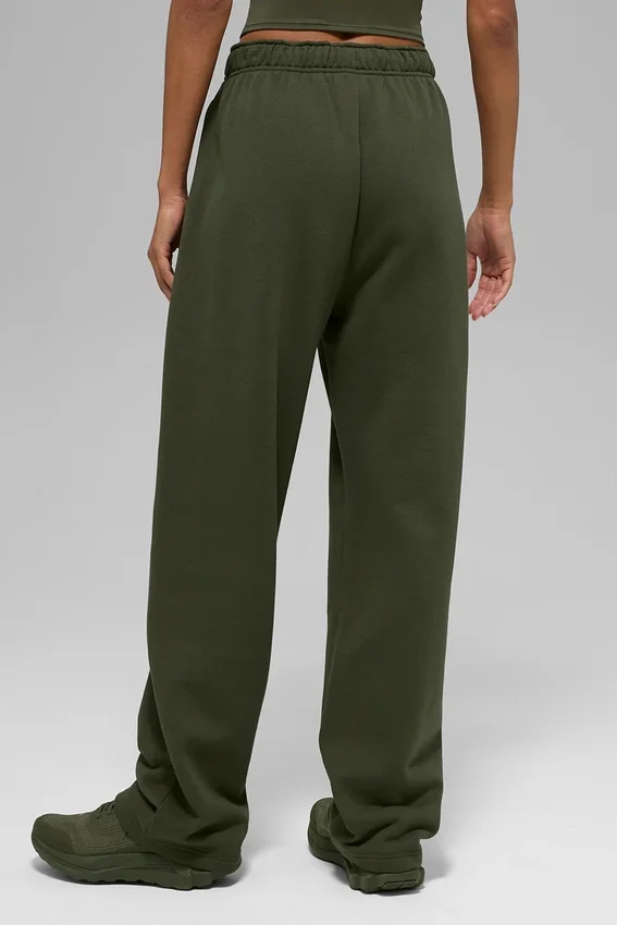 Accolade joggingbroek met rechte pijpen - Green Olive