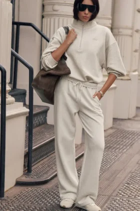 Accolade joggingbroek met rechte pijpen - Oatmeal Heather