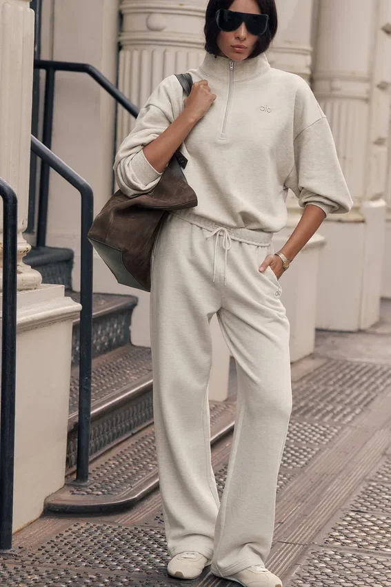 Accolade joggingbroek met rechte pijpen - Oatmeal Heather