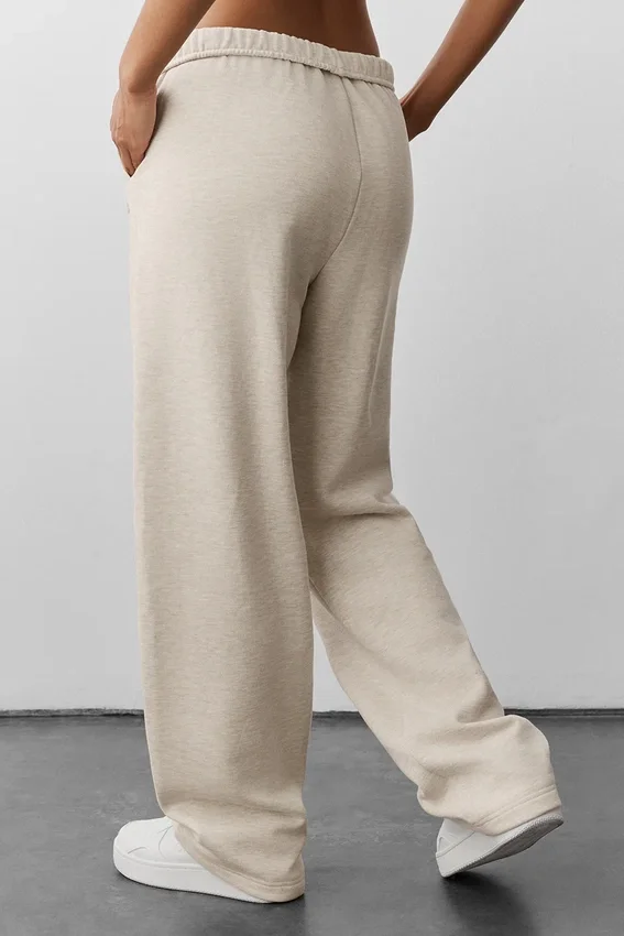 Accolade joggingbroek met rechte pijpen - Oatmeal Heather