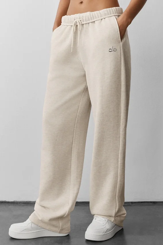 Accolade joggingbroek met rechte pijpen - Oatmeal Heather